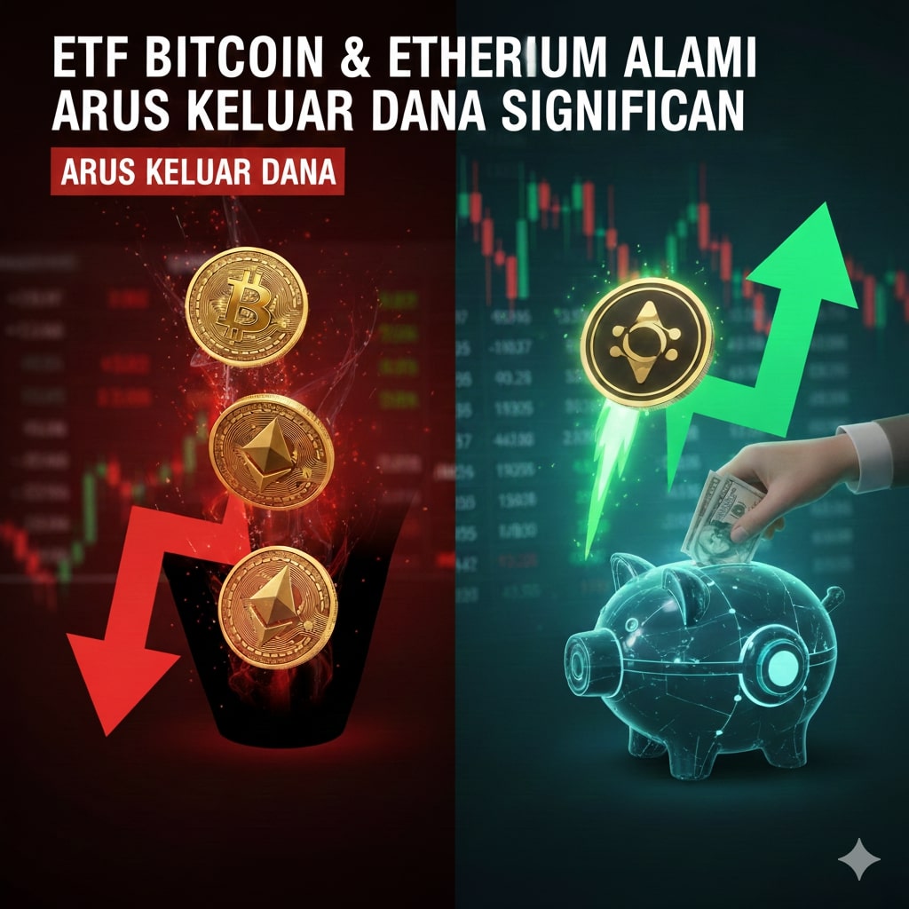 ETF Bitcoin dan Ethereum Alami Arus Keluar Dana Signifikan Pertengahan November 2025