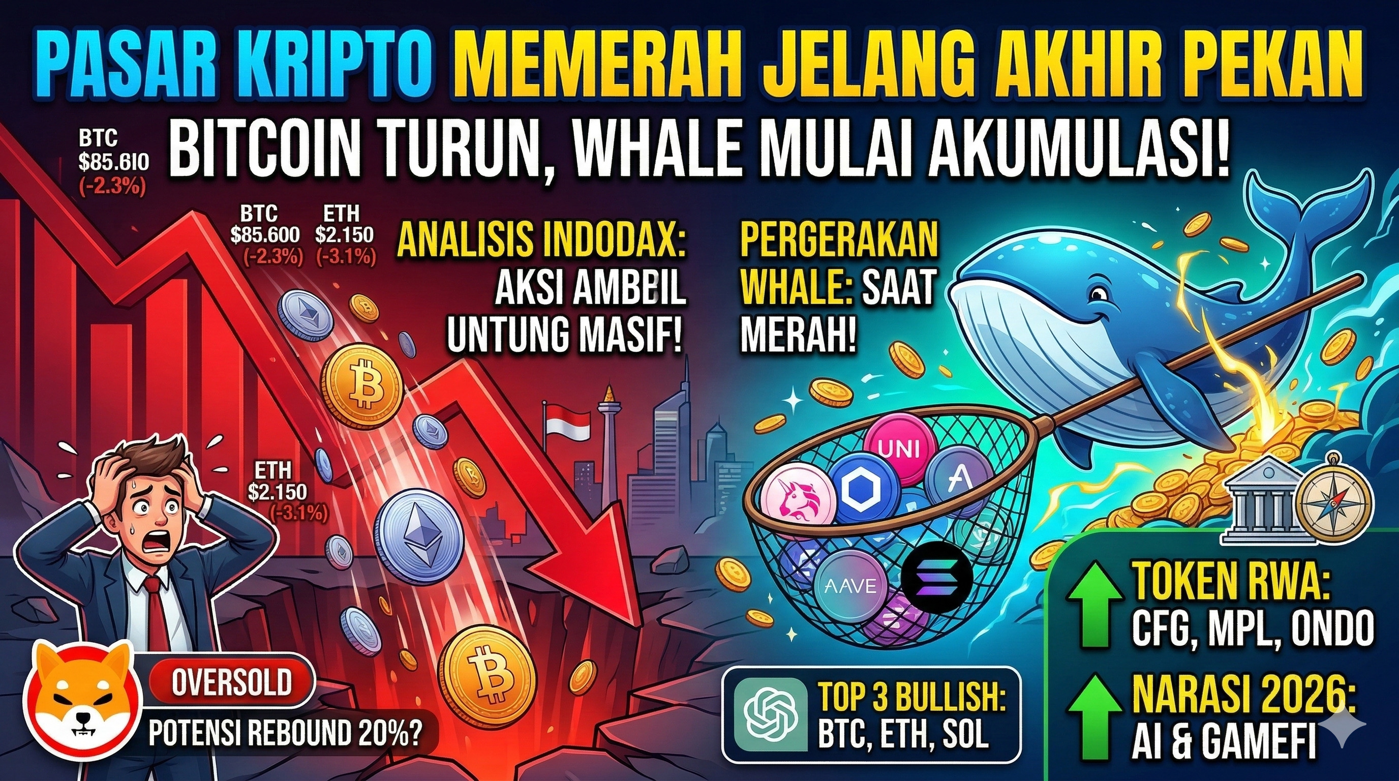 Pasar Kripto Memerah Jelang Akhir Pekan: Bitcoin Sentuh $85.600, Investor Waspadai Volatilitas