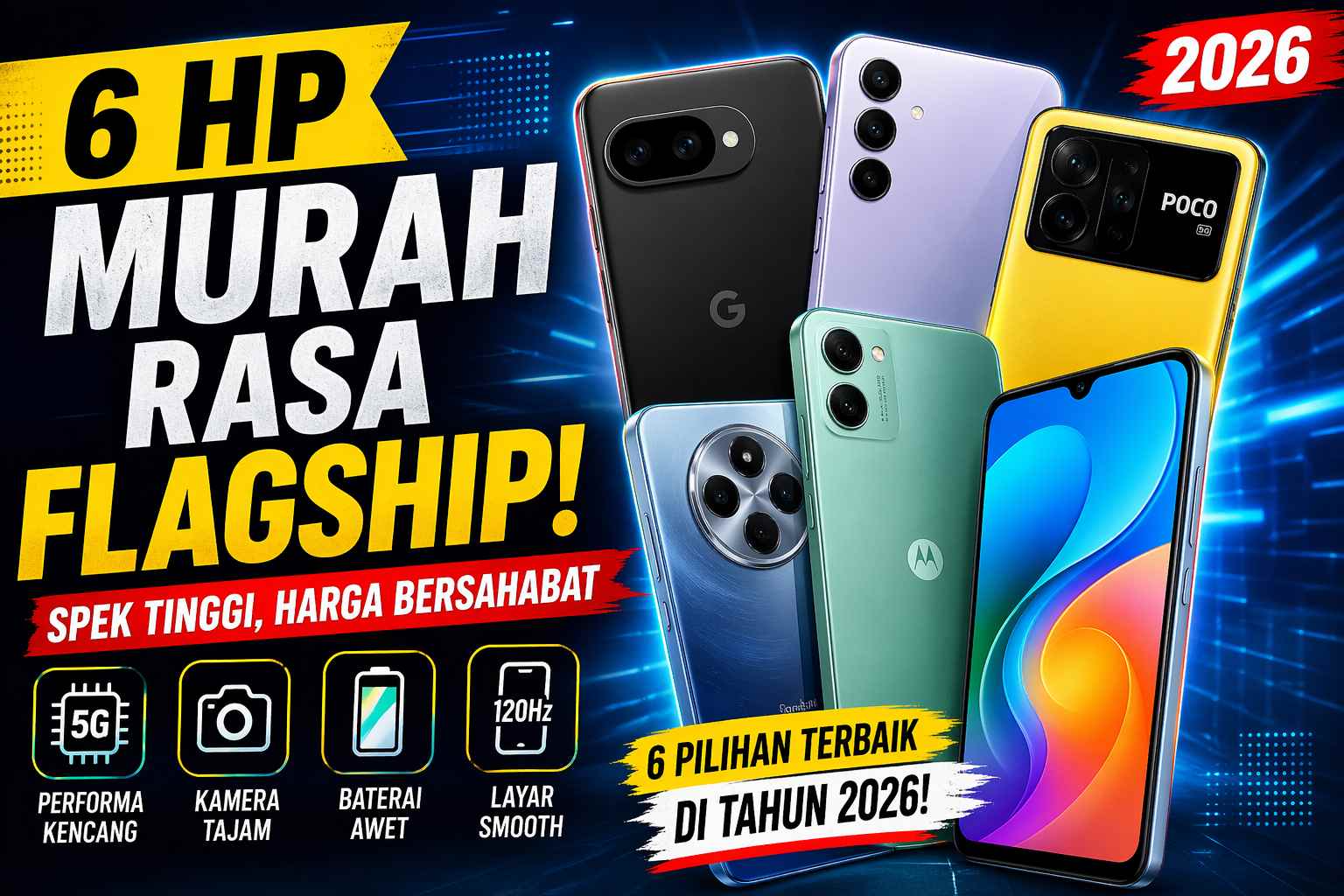 6 HP Murah Rasa Flagship 2026: Performa Kencang, Harga Bersahabat